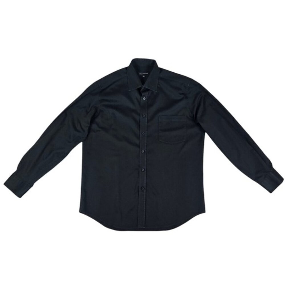 Bellissimo Men's Black Button Down Shirt Size 16.5 Regular